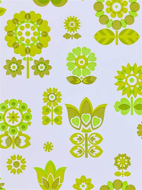 Vintage Wallpapers - Online Shop | Vintage Green Floral Wallpaper