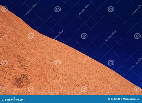 Ayers Rock in Contrast with Blue Sky Editorial Photo - Image of rock ...