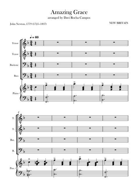 Amazing Grace (arr. Davi Rocha Campos) Sheet Music | Davi Rocha Campos ...