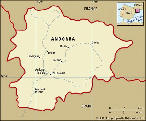 Map of Andorra and geographical facts, Where Andorra is on the world ...