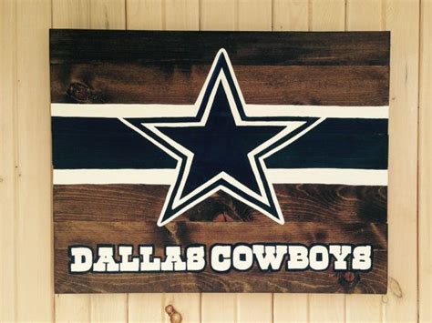 Dallas Cowboys Star & Stripe Wooden Sign | Dallas cowboys decor, Dallas ...