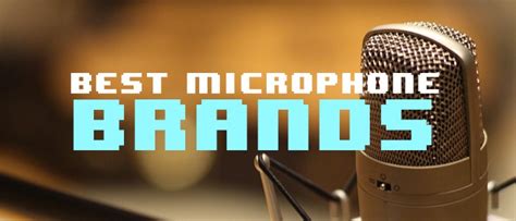 Best Microphone Brands: Your Top 5 Choices