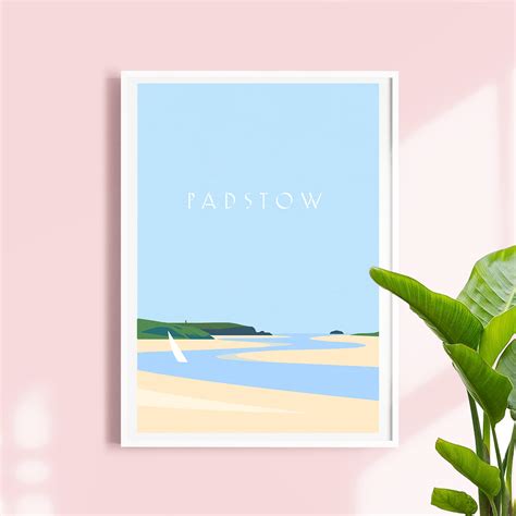 Perranporth Beach Print | Cornwall beach Art | Cornwall Travel Poster