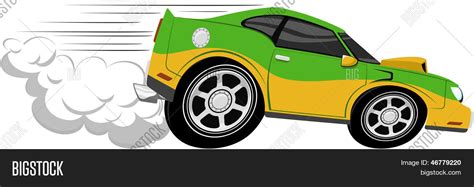 Fast Car Cartoon Vector & Photo (Free Trial) | Bigstock