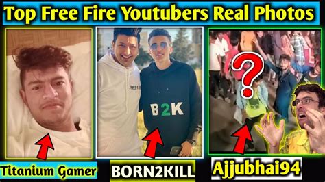 Top Freefire Youtubers Real face 🔥 Real Name Of B2K, Ajjubhai, Titanium Gamer Full details - YouTube