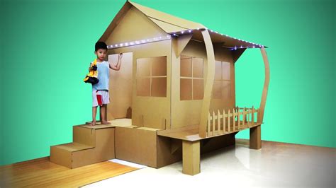 Build A Cardboard House - cardboard house for school project - YouTube : Create a blueprint for ...