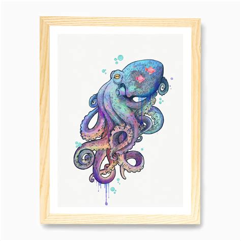 Octopus Art Print by Laura Graves - Fy