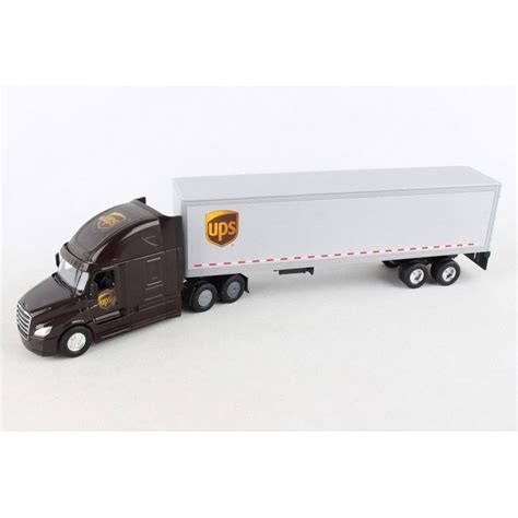 UPS Tractor Trailer, Brown and White - Daron GW68061 - 1/64 scale ...