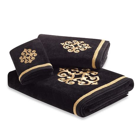 Bombay™ Sarto Bath Towels | Bed Bath & Beyond | Bath towels, Black and gold bathroom, Hand ...