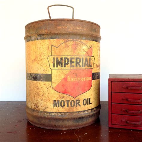 Imperial Refineries Five Gallon Motor Oil Can, Automobilia, Petroliana, St. Louis Missouri by ...