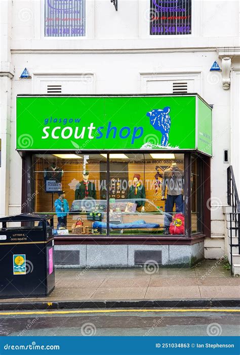 Glasgow Scout Shop Front and Window Display Editorial Stock Photo ...