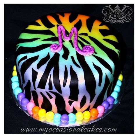 Rainbow Zebra cake - Decorated Cake by Occasional Cakes - CakesDecor