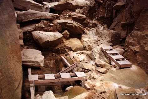 The excavated area of Meadowcroft Rockshelter as yielded 20,000 artifacts. Human Migration ...