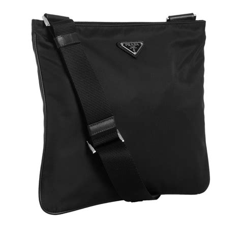 Prada Black Nylon Viaggio Messenger Bag in Black for Men | Lyst