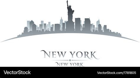 New york city skyline silhouette Royalty Free Vector Image