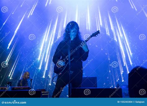 Opeth live rock concert editorial stock image. Image of guitar - 155243304