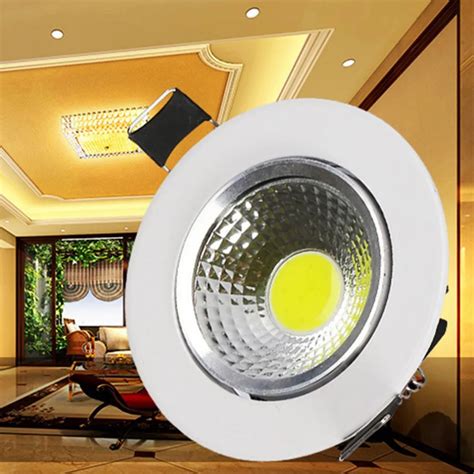 Aliexpress.com : Buy 3W 5W 7W LED Downlight Indoor COB Light Spot Light Round White Panel Light ...