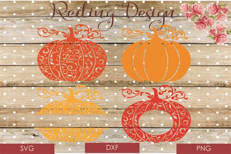 Pumpkin SVG - Monogram DXF PNG Digital Cut Files