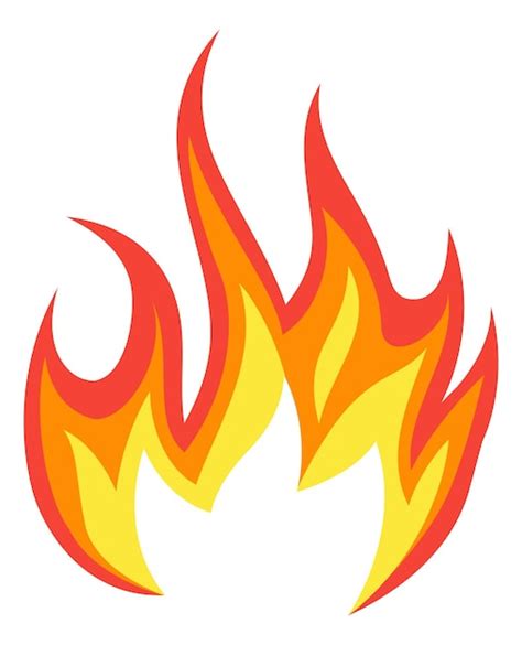 Premium Vector | Hot fire icon Cartoon bonfire or campfire flame