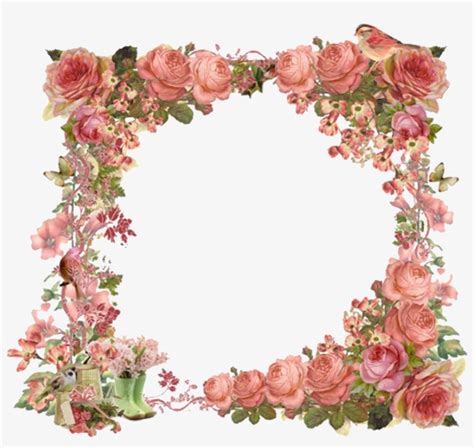 For Developers Vintage Flowers Borders Clipart - Frame Vintage Floral Border - 900x833 PNG ...