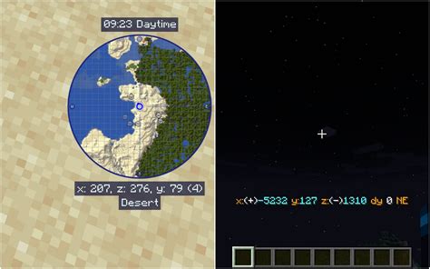 How to see coordinates without debug screen in Minecraft Java Edition