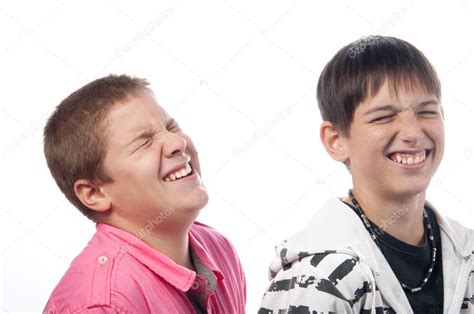 Two friends laughing loudly — Stock Photo © prudkov #7859733