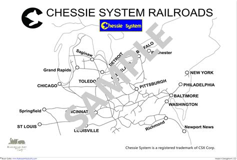 Chessy System Railroad Route Map | Etsy