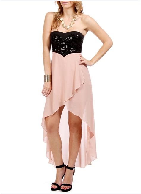 Strapless High Low Dress | DressedUpGirl.com