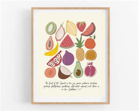 Fruit of the Spirit Wall Art, Fruits of the Spirit Prints, Bible Verse ...