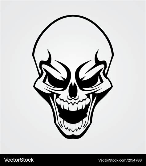 Black skull tribal Royalty Free Vector Image - VectorStock