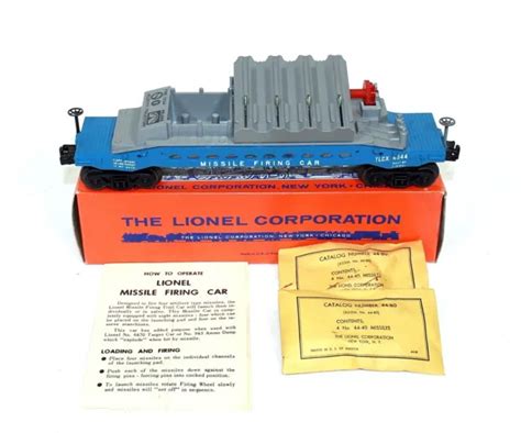 POSTWAR LIONEL 6544 Missile Firing Car~RARE Black Letter Console~w/Nice OB+Inst. $836.00 - PicClick