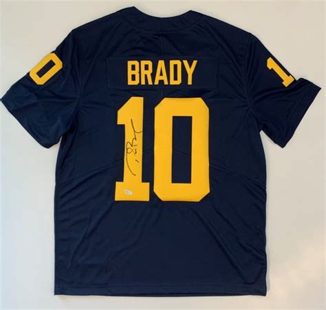 Tom Brady Autographed Michigan Wolverines Nike Jumpman Jersey - The ...