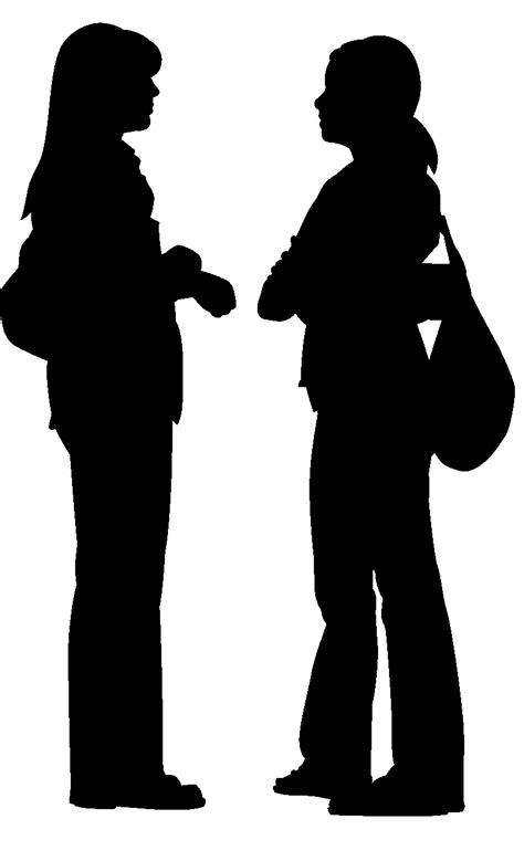 black silhouette people png - Clip Art Library