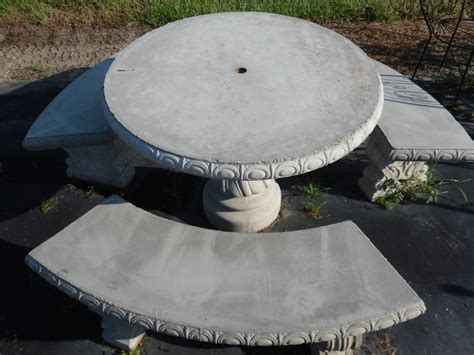 Outdoor Table Set Patio Set Cement Patio Table Set Outdoor - Etsy