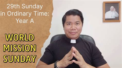 HOMILY: 29th Sunday in Ordinary Time: Year A - YouTube