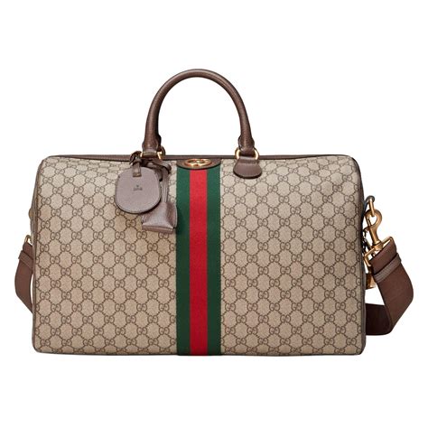 Gucci Leather Beige Fabric Travel Bag in Natural for Men - Lyst