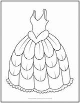 Fancy Ball Gown Coloring Page  Print It Free sketch template