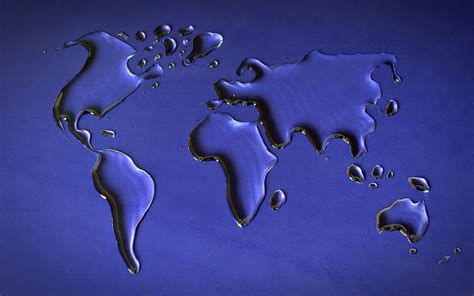 Download wallpapers water map of the world, water world map, save water, water concepts, world ...