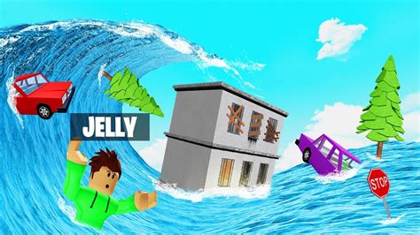 SURVIVE The TSUNAMI In ROBLOX! (Natural Disasters) - YouTube