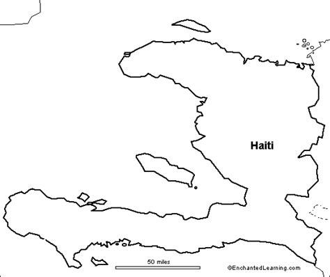 Outline Map: Haiti - EnchantedLearning.com