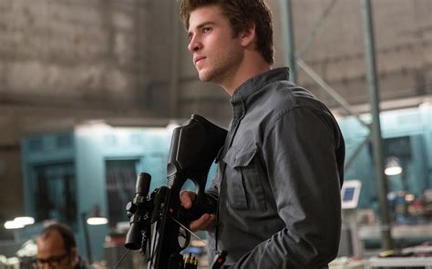 Liam Hemsworth poster, in The Hunger Games