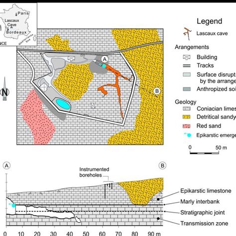 Location of the Lascaux cave in the North East edge of the Aquitaine... | Download Scientific ...