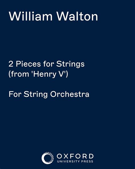 Two Pieces for Strings (from 'Henry V') Sheet Music by William Walton ...