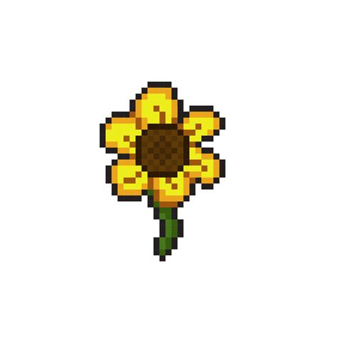 mini sunflower in pixel art style 21848020 Vector Art at Vecteezy