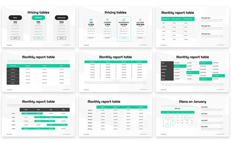 Amazing Tables & Dates - PowerPoint Template #65977