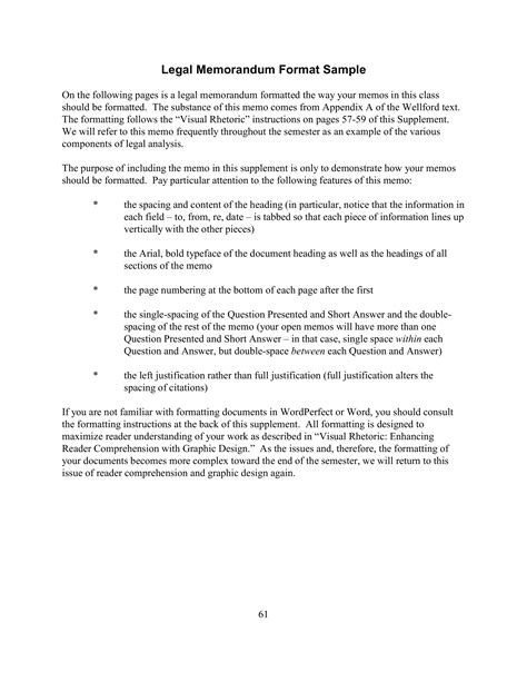 Legal Memorandum Format Sample - How to draft a Legal Memorandum Format Sample? Download this ...