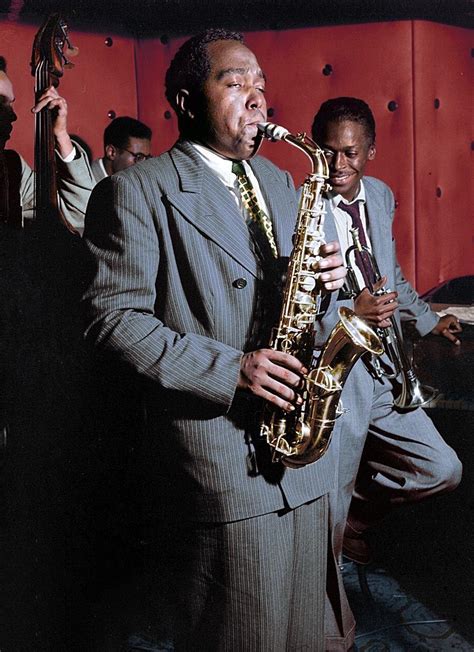 Colorized Photograph of Charlie Parker : saxophone