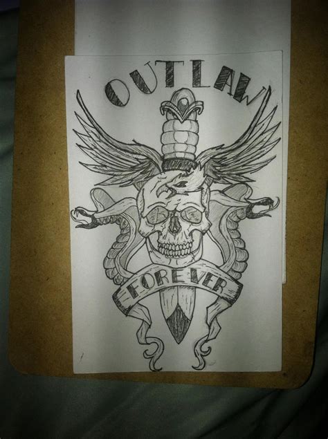 Outlaw tattoo design by B-EZART89 on DeviantArt