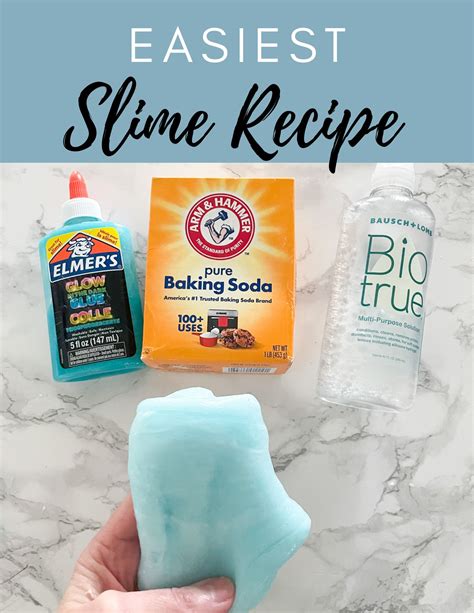 How to Make Slime with Contact Solution, Baking Soda, and Glue