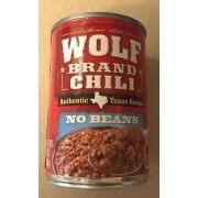 Wolf Brand Chili, No Beans: Calories, Nutrition Analysis & More | Fooducate